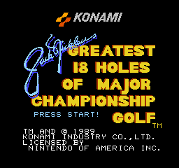 Jack Nicklaus' Greatest 18 Holes of Major Championship Golf (USA) Title Screen